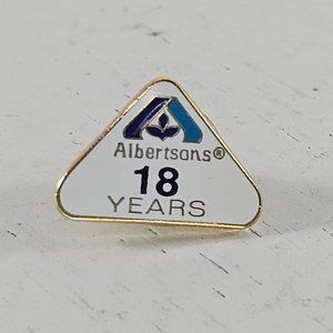 Vintage Albertsons 18 Years Employee Lapel Pin Brooch Collectible